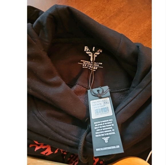 FF FALLEN SKATEBOARDS Blk Red Leopard SKATEBOARDING HOODIE DESIGN RETRO - Picture 4 of 5